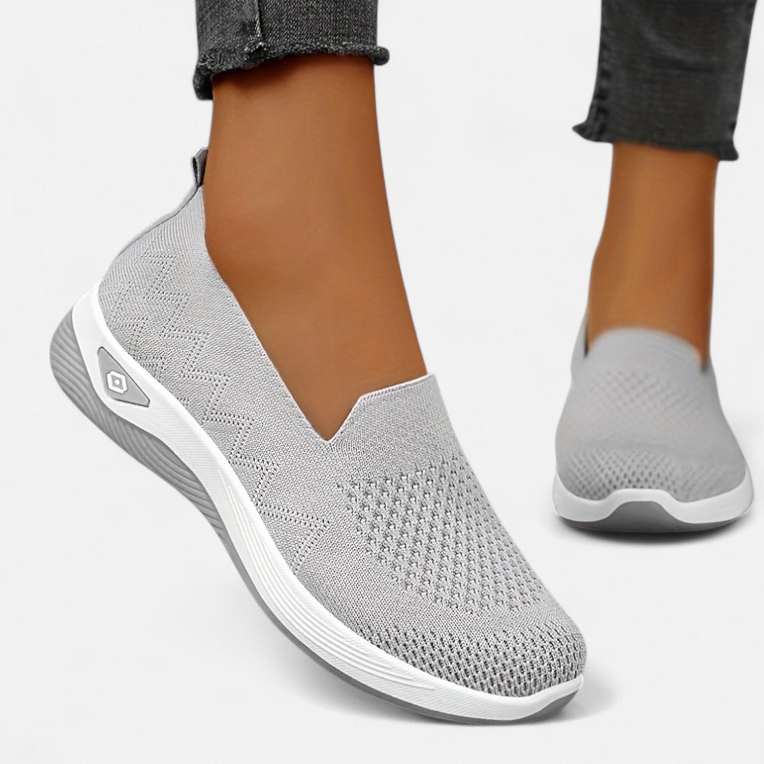 Britsoles | Women's Mesh Slip-On Walking Trainers – Lightweight Support, All-Season Comfort